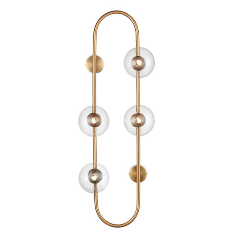 Бра HOOP WALL Lamp Gold Transparent 4 Золотой Прозрачное Стекло Бра HOOP WALL Lamp Gold Transparent 4 Золотой Прозрачное Стекло во Владивостоке | Loft Concept