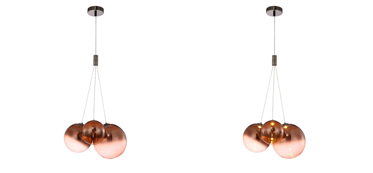 Светильник подвесной медь Balls Lamp  - фото