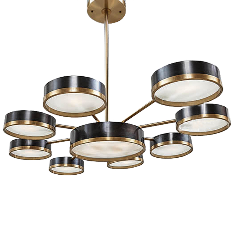 Люстра Ethelind Chandeliers Черный Латунь Белый Люстра Ethelind Chandeliers Черный Латунь Белый во Владивостоке | Loft Concept