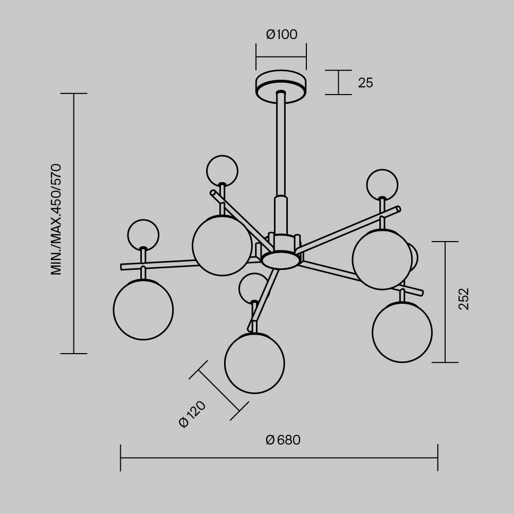 Люстра подвесная Museo G9 во Владивостоке
