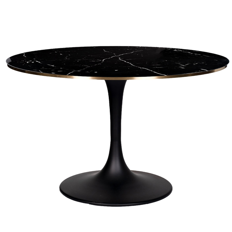 Стол Tulip black Marble 120 Золотой Черный Стол Tulip black Marble 120 Золотой Черный во Владивостоке | Loft Concept