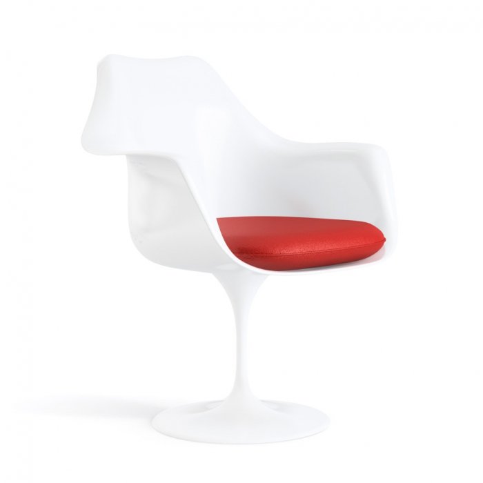 Стул Tulip Arm Chair Красный Белый Черный во Владивостоке | Loft Concept 