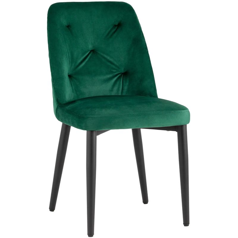 Стул Emma Chair Зеленый Велюр Зеленый Черный Стул Emma Chair Зеленый Велюр Зеленый Черный во Владивостоке | Loft Concept