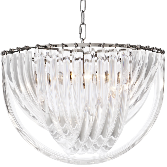 Люстра Chandelier Murano Clear 50 Прозрачный (Transparent) Никель Люстра Chandelier Murano Clear 50 Прозрачный (Transparent) Никель во Владивостоке | Loft Concept