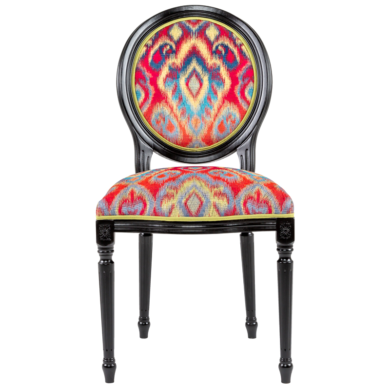 Стул Ikat Pattern Черный Черный Красный Мульти Стул Ikat Pattern Черный Черный Красный Мульти во Владивостоке | Loft Concept