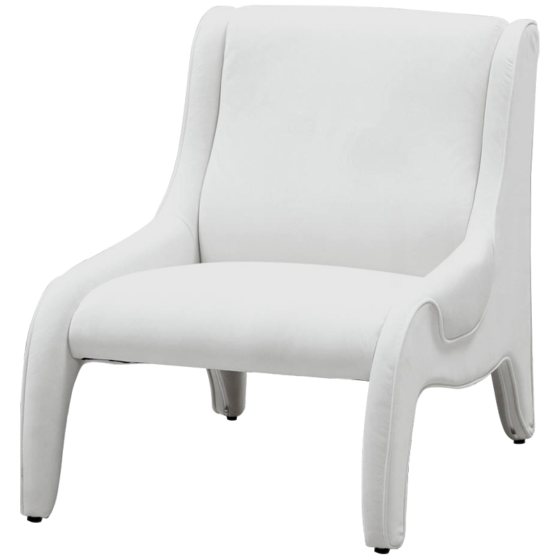 Дизайнерское кресло белое в мягкой велюровой обивке Granger Armchair White Белый Дизайнерское кресло белое в мягкой велюровой обивке Granger Armchair White Белый во Владивостоке | Loft Concept