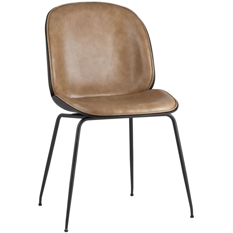 Стул Винтажная Коричневая Экокожа Vendramin Chair Коричневый винтаж Черный Стул Винтажная Коричневая Экокожа Vendramin Chair Коричневый винтаж Черный во Владивостоке | Loft Concept