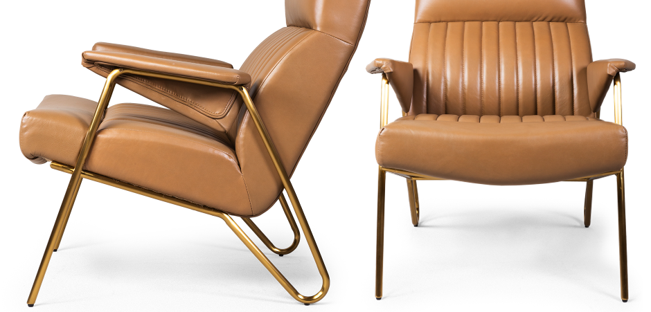 Кресло Solonar light brown leather Кресло Solonar light brown leather - Loft-Concept во Владивостоке