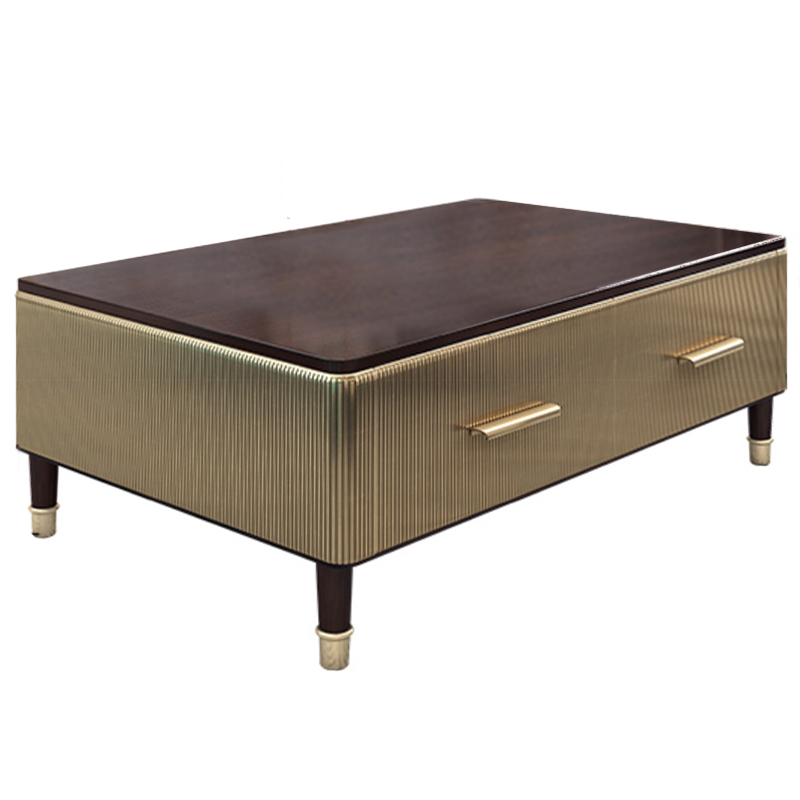 Birmingham Textured Coffee Table Gold Коричневый матовое золото Birmingham Textured Coffee Table Gold Коричневый матовое золото во Владивостоке | Loft Concept