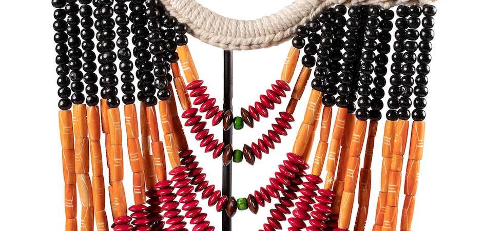 Африканское Ожерелье на подставке NECKLACE BLACK ORANGE RED ON STAND Африканское Ожерелье на подставке NECKLACE BLACK ORANGE RED ON STAND - Loft-Concept во Владивостоке