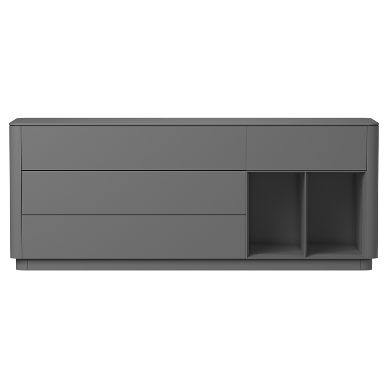 Тумба серая с ящиками и полками Tammi  Серый во Владивостоке | Loft Concept 