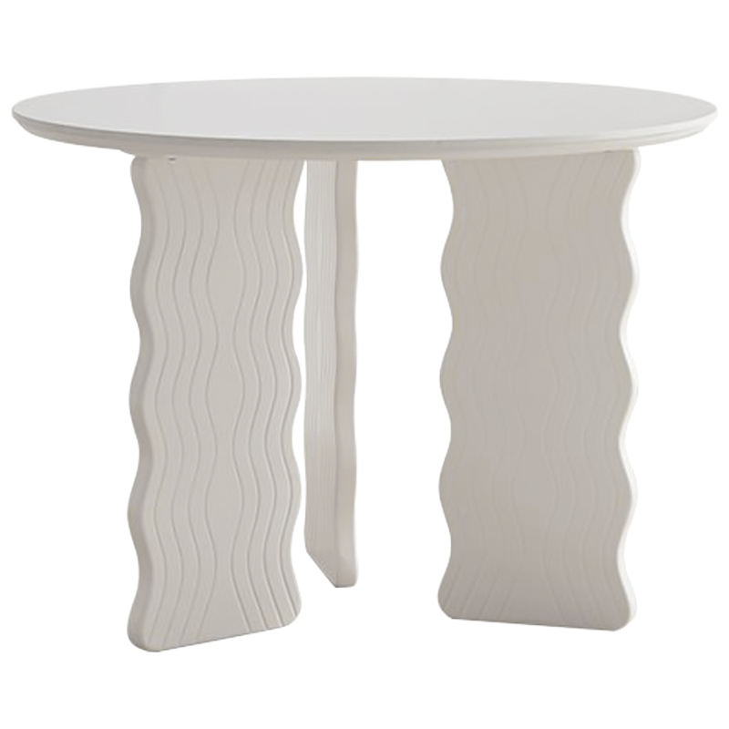 Круглый обеденный стол Lam Curved Dining Table Молочный Круглый обеденный стол Lam Curved Dining Table Молочный во Владивостоке | Loft Concept