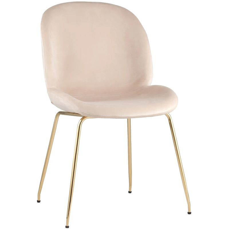 Стул Молочный Велюр Vendramin Chair Молочный Золотой во Владивостоке | Loft Concept 