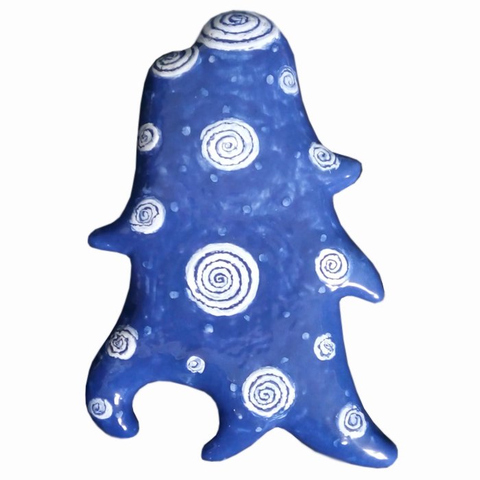 Настенный декор Andrew Wood ceramics Ticky Dicky Белый Синий Настенный декор Andrew Wood ceramics Ticky Dicky Белый Синий во Владивостоке | Loft Concept
