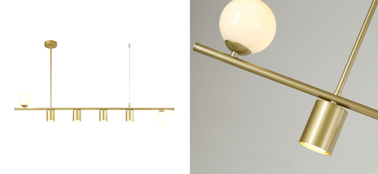 Люстра TRIBES CHANDELIER Gold 2 вида плафонов - фото №1