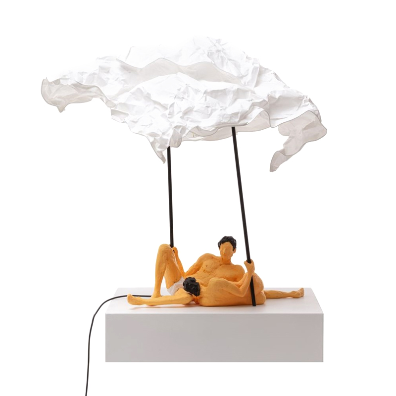 Настольная лампа Seletti Lea & Toni Желтый Белый Настольная лампа Seletti Lea & Toni Желтый Белый во Владивостоке | Loft Concept