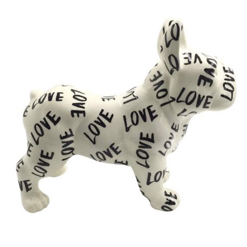 Статуэтка Bulldog Love Белый Черный Статуэтка Bulldog Love Белый Черный во Владивостоке | Loft Concept