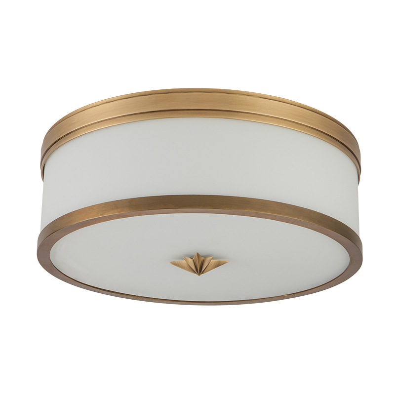 Потолочный светильник Imher Ceiling Lamp Латунь Белое матовое стекло Потолочный светильник Imher Ceiling Lamp Латунь Белое матовое стекло во Владивостоке | Loft Concept