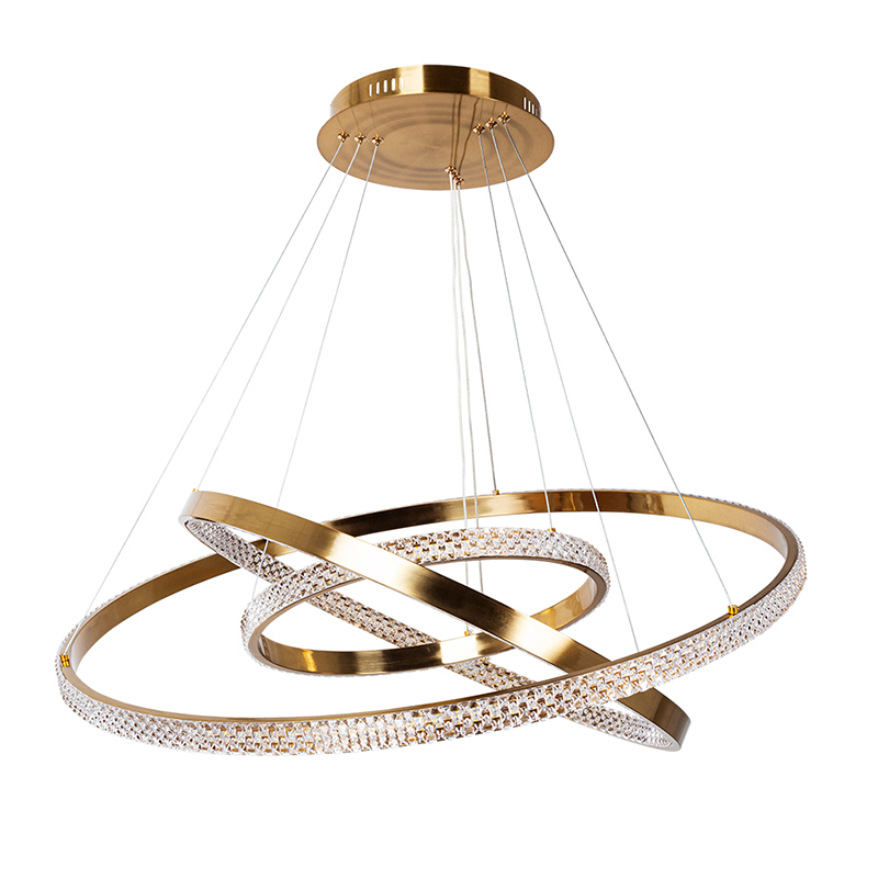 Люстра дизайнерская Gold Rings of Venus  Золотой во Владивостоке | Loft Concept 