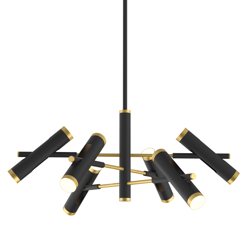 Люстра Rainer Chandelier black Черный Золотой Люстра Rainer Chandelier black Черный Золотой во Владивостоке | Loft Concept