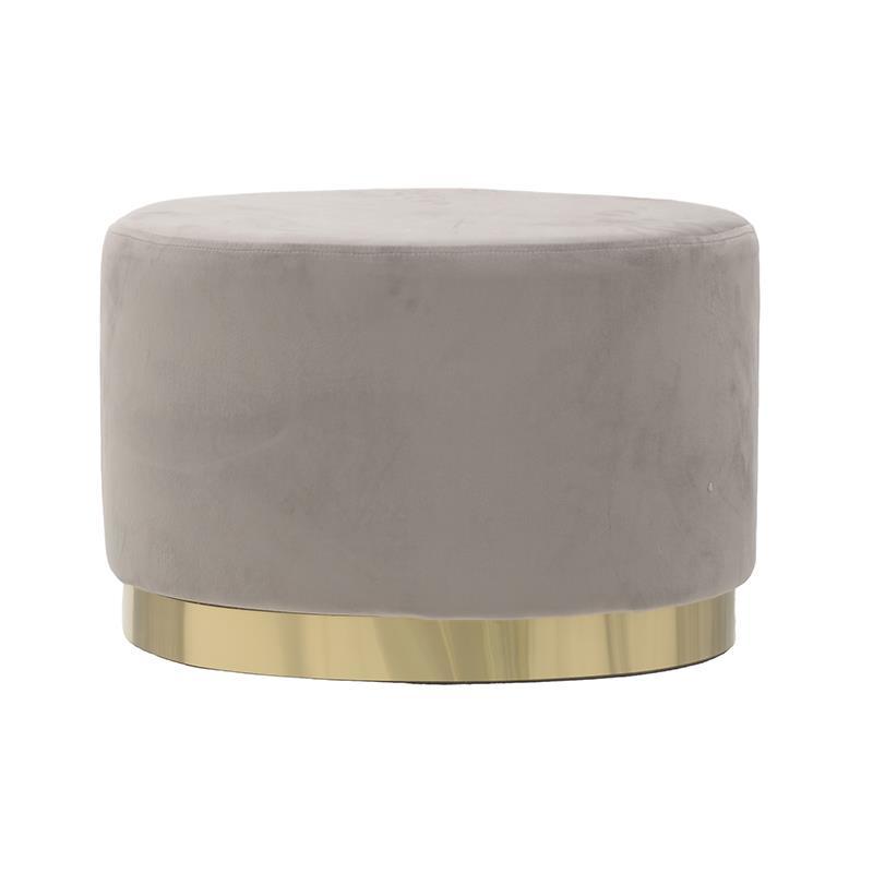 Пуф Golden Belt Beige Pastel Бежево-серый Золотой Пуф Golden Belt Beige Pastel Бежево-серый Золотой во Владивостоке | Loft Concept
