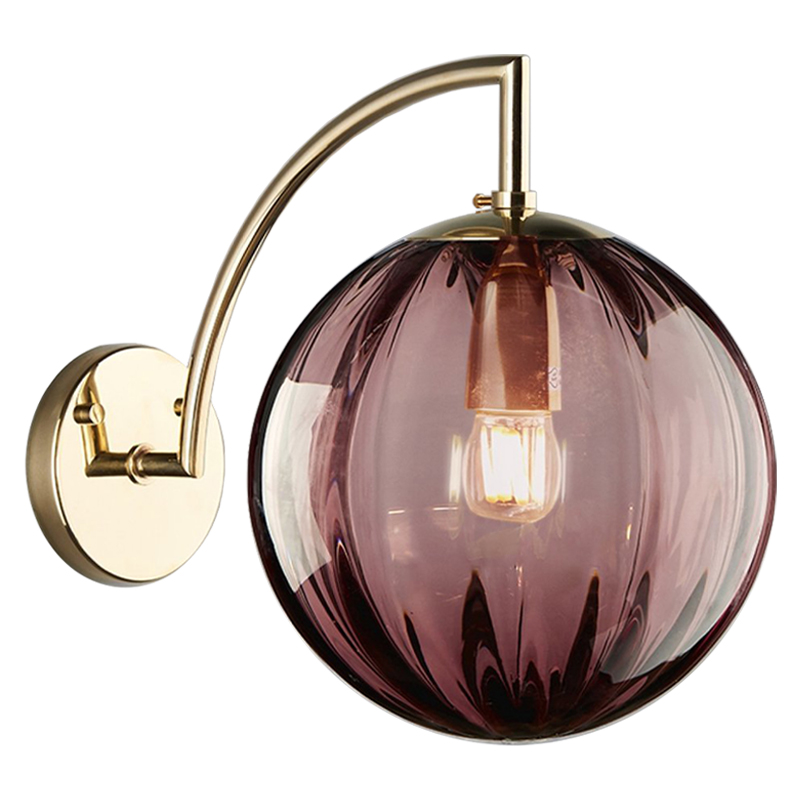 Бра Hector Sconce burgundy Глянцевое золото Бургундский красный Бра Hector Sconce burgundy Глянцевое золото Бургундский красный во Владивостоке | Loft Concept