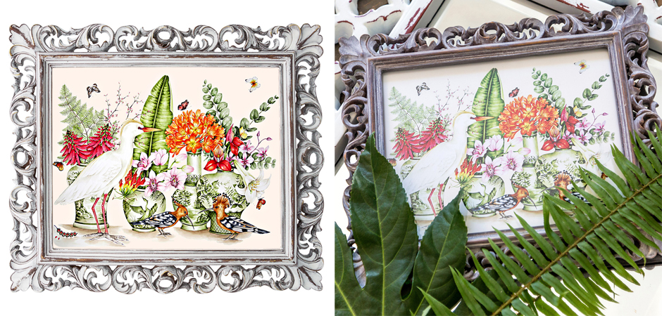 Постер White Heron and Hoopoe Poster - Loft-Concept во Владивостоке