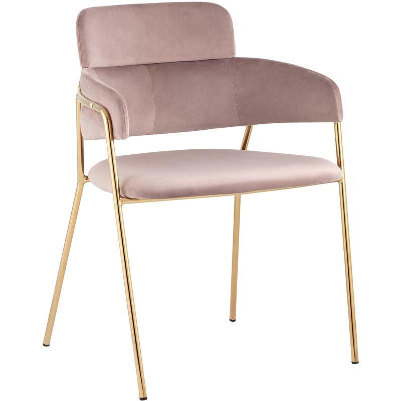 Polina chair Пепельно-Розовый Велюр Розовый пастельный Золотой Polina chair Пепельно-Розовый Велюр Розовый пастельный Золотой во Владивостоке | Loft Concept