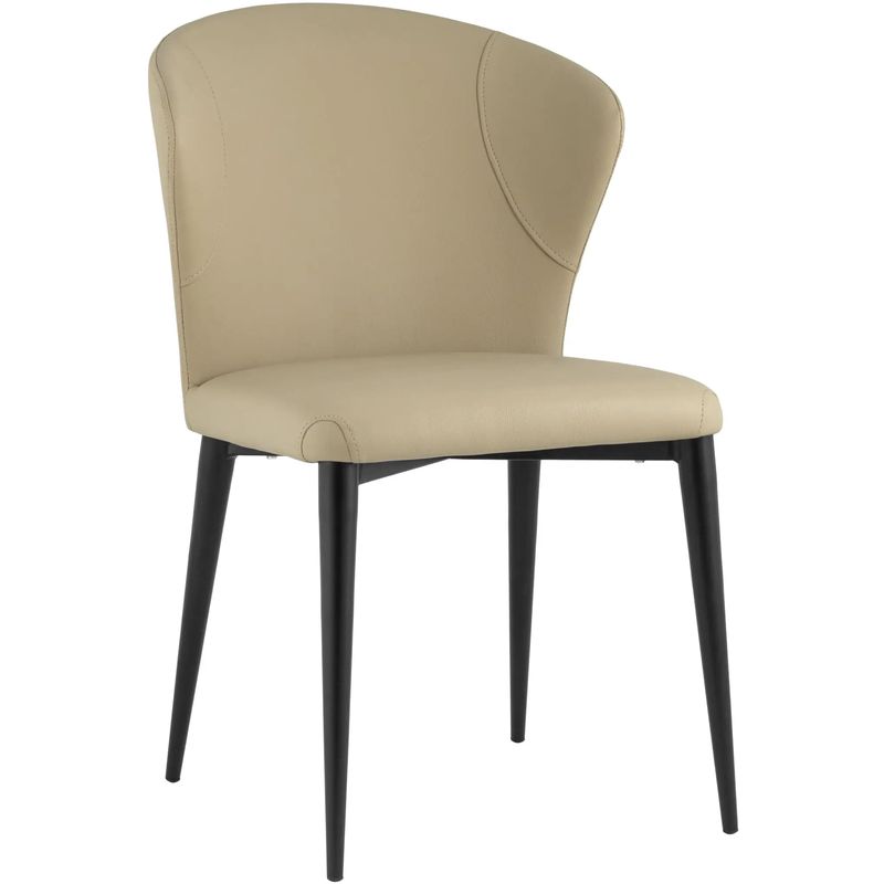 Стул Enigma Chair Бежевая Экокожа Бежевый Черный Стул Enigma Chair Бежевая Экокожа Бежевый Черный во Владивостоке | Loft Concept