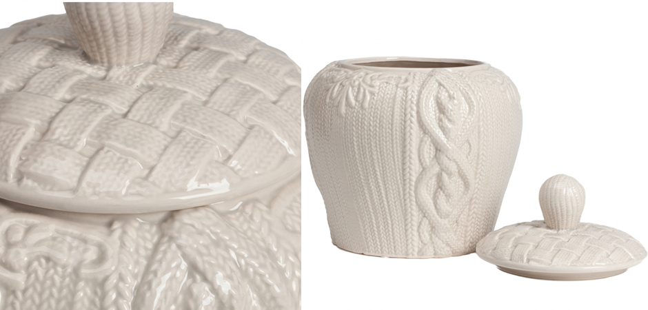 Ваза Knitted Pattern с крышкой Ваза Knitted Pattern с крышкой - Loft-Concept во Владивостоке