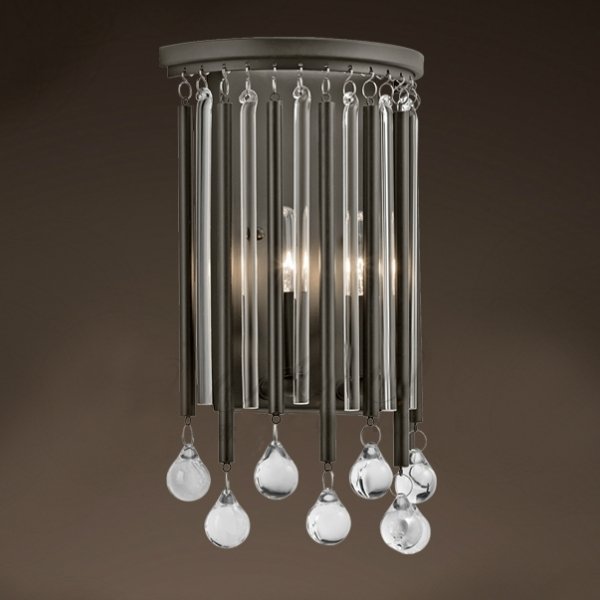 Бра Midlight Verona Crystal Chandelier Черный Прозрачный Бра Midlight Verona Crystal Chandelier Черный Прозрачный во Владивостоке | Loft Concept