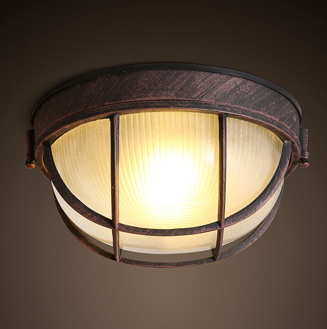 Спот Loft Round Plate Коричневый винтаж Спот Loft Round Plate Коричневый винтаж во Владивостоке | Loft Concept