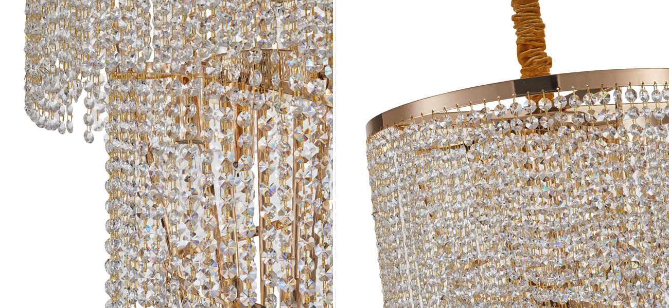 Хрустальная люстра Crystal Art Bronze D45 см - фото