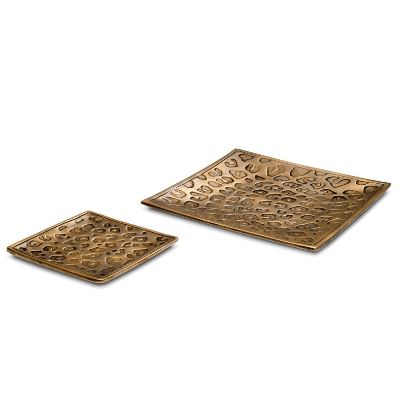 Комплект подносов Eichholtz Tray Jaguar set of 2 Винтажная латунь Комплект подносов Eichholtz Tray Jaguar set of 2 Винтажная латунь во Владивостоке | Loft Concept