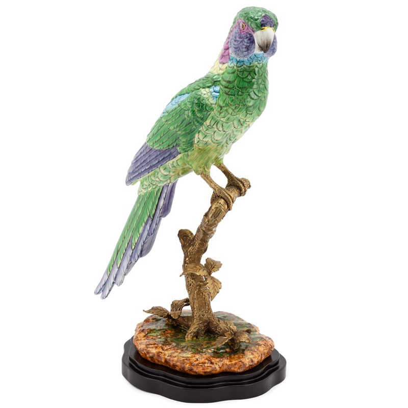 Статуэтка PARROT ATLANTIDE SINGLE BRANCH Мульти Бронза Черный Статуэтка PARROT ATLANTIDE SINGLE BRANCH Мульти Бронза Черный во Владивостоке | Loft Concept