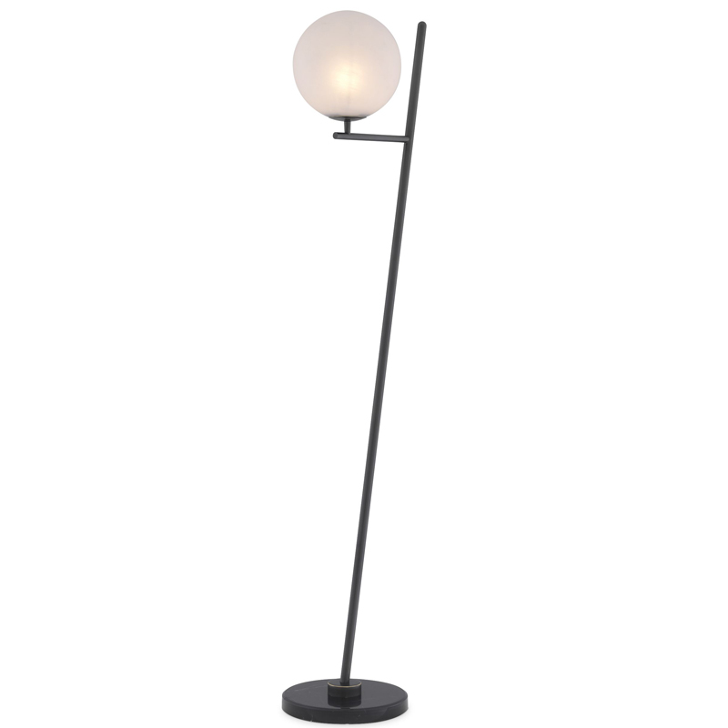 Торшер Eichholtz Floor Lamp Flynn Bronze Темная бронза Белый Черный Мрамор Nero во Владивостоке | Loft Concept 