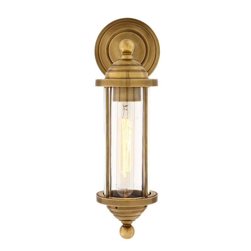 Бра Eichholtz Wall Lamp Clayton Brass Латунь Прозрачное Стекло Бра Eichholtz Wall Lamp Clayton Brass Латунь Прозрачное Стекло во Владивостоке | Loft Concept