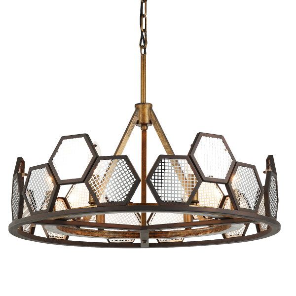 Люстра MetalComb Pendant 6 Черный Бронза Люстра MetalComb Pendant 6 Черный Бронза во Владивостоке | Loft Concept
