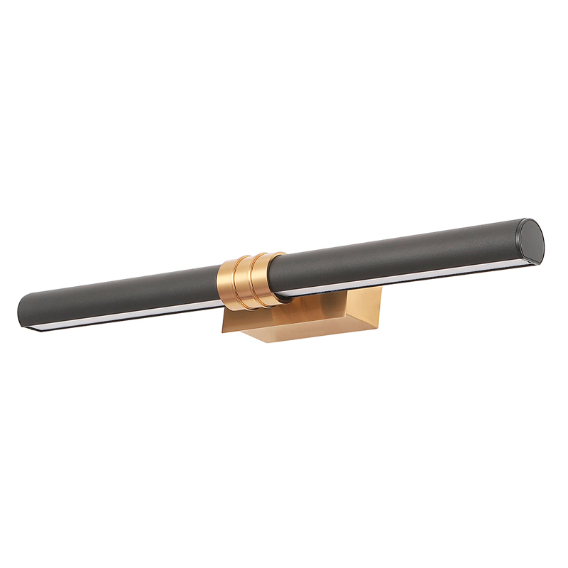 Бра с черным матовым корпусом и золотистым креплением Trumpet tube Латунь Белый Черный Бра с черным матовым корпусом и золотистым креплением Trumpet tube Латунь Белый Черный во Владивостоке | Loft Concept