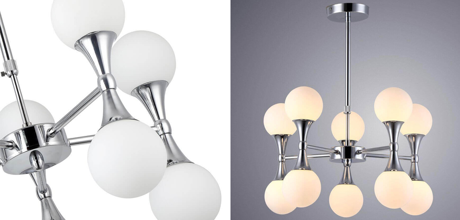 Люстра Ball Valley Chandelier Chromium 10 Люстра Ball Valley Chandelier Chromium 10 - Loft-Concept во Владивостоке