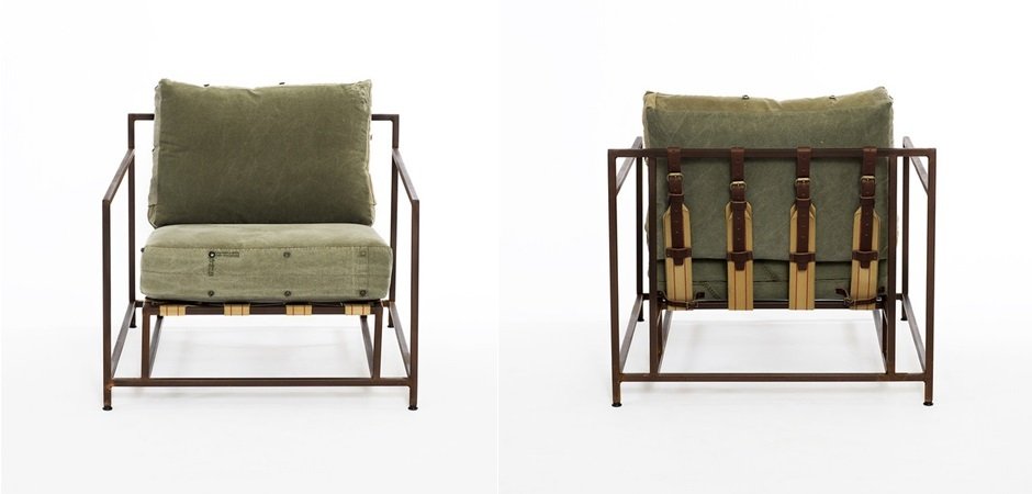 Кресло Inheritance Armchair Olive Military Fabric Кресло Inheritance Armchair Olive Military Fabric - Loft-Concept во Владивостоке