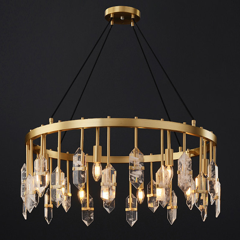 Люстра Dorotea Chandelier Латунь Прозрачный Люстра Dorotea Chandelier Латунь Прозрачный во Владивостоке | Loft Concept