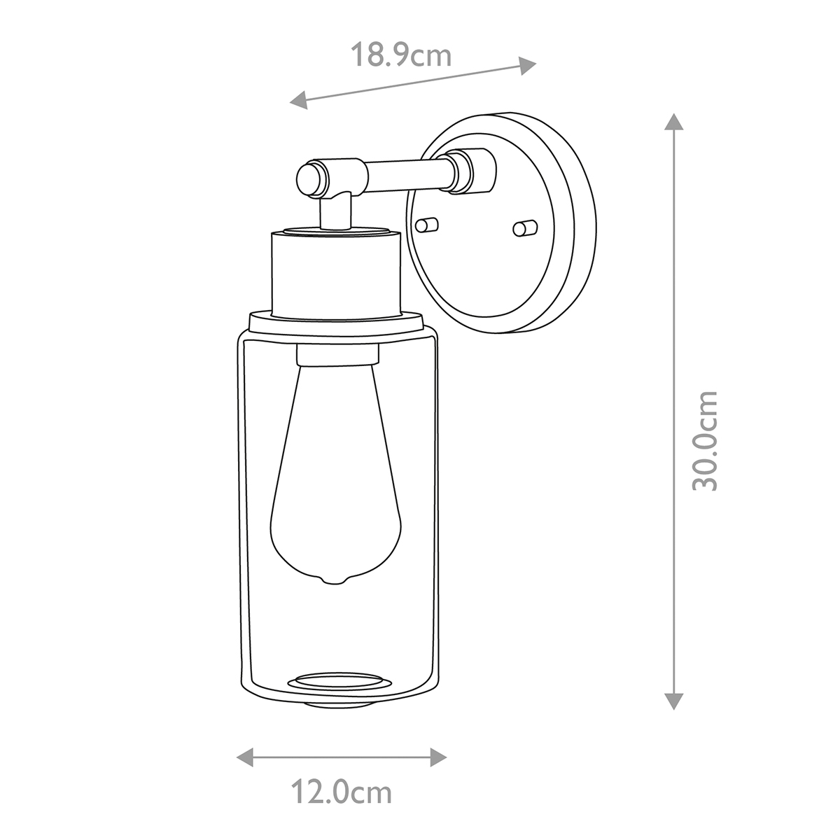 Бра с цилиндрическим прозрачным плафоном из стекла с пузырьками Elstead Lighting во Владивостоке