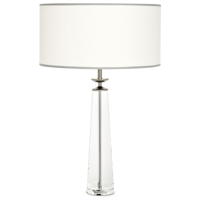 Настольная лампа Eichholtz Table Lamp Chaumon Прозрачный Белый Никель Настольная лампа Eichholtz Table Lamp Chaumon Прозрачный Белый Никель во Владивостоке | Loft Concept