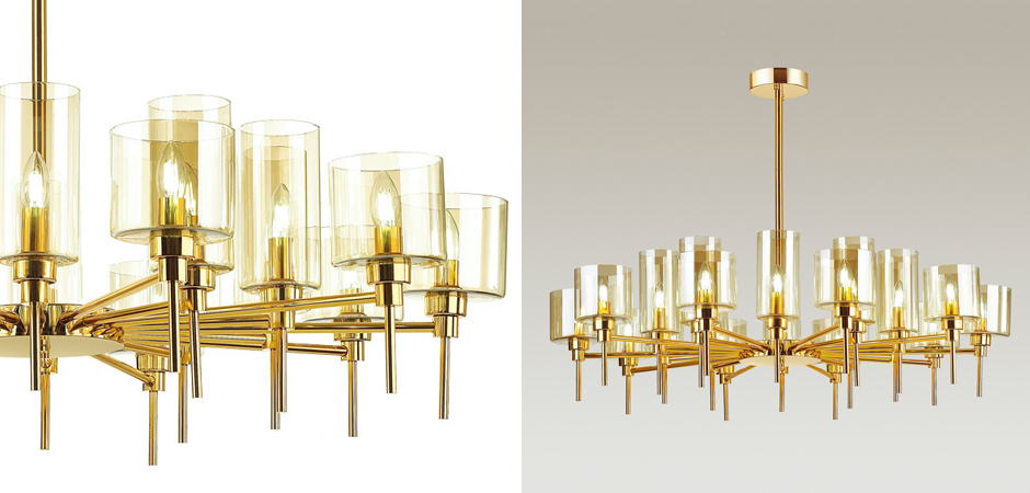Люстра AXO Light Spillray Gold Lamps 20 Люстра AXO Light Spillray Gold Lamps 20 - Loft-Concept во Владивостоке
