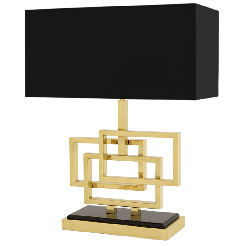 Настольная лампа Eichholtz Table Lamp Windolf Brass Латунь Черный во Владивостоке | Loft Concept 