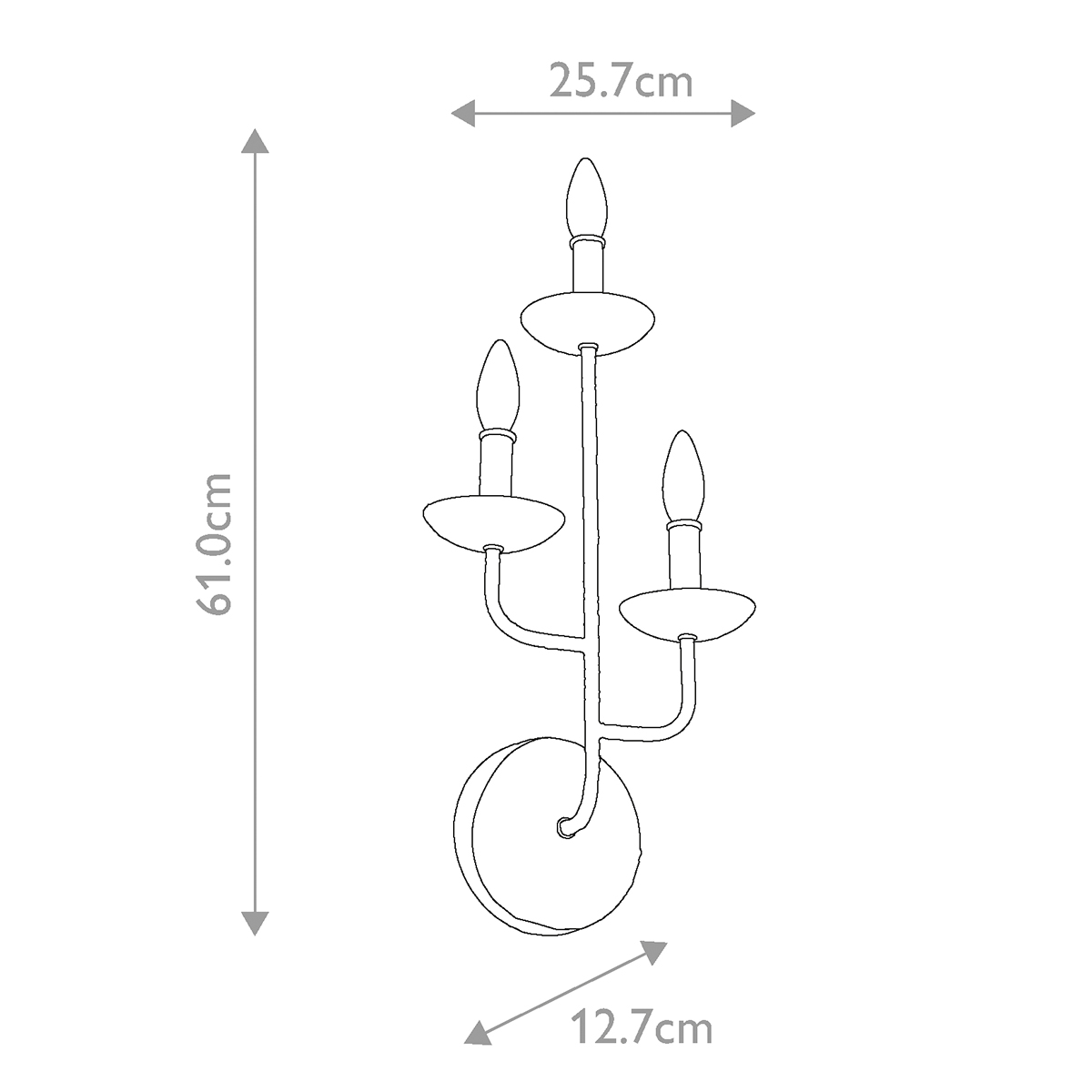 Бра с 3-мя лампами в форме свеч и фактурным покрытием Feiss во Владивостоке