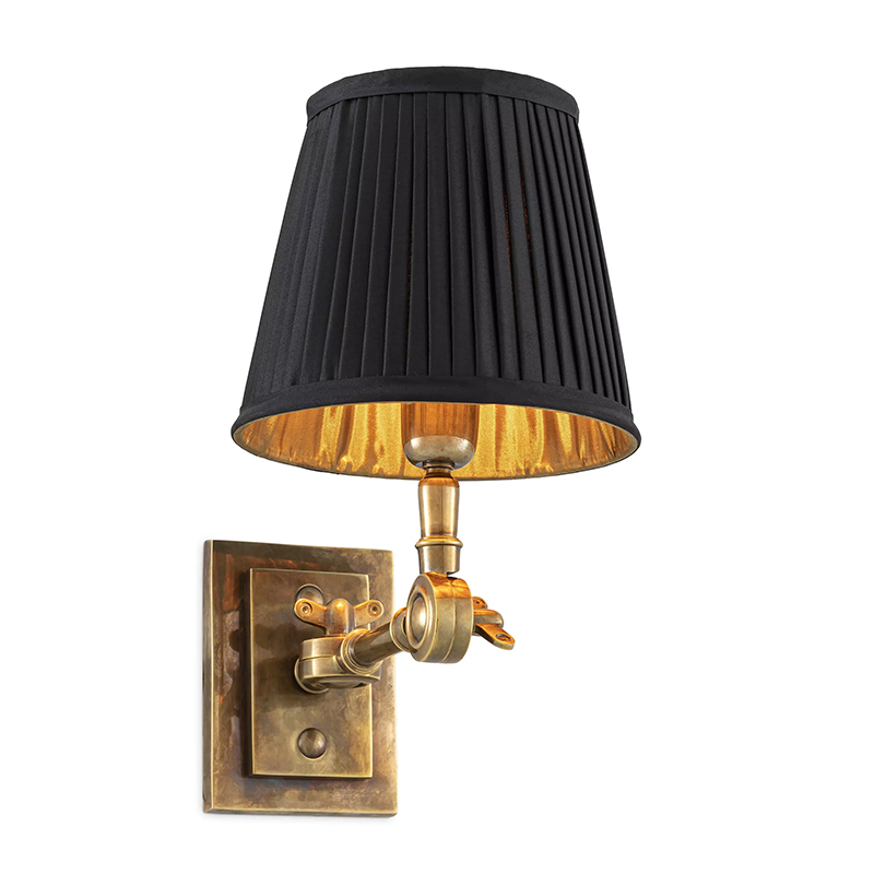 Бра Eichholtz Wall Lamp Wentworth Brass Черный Винтажная латунь Бра Eichholtz Wall Lamp Wentworth Brass Черный Винтажная латунь во Владивостоке | Loft Concept