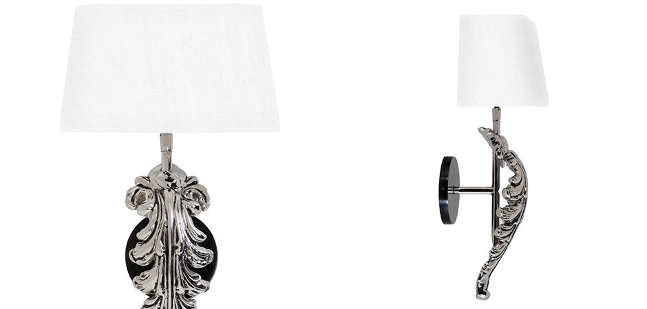 Бра Eichholtz Wall Lamp Beau Site Nickel+White Бра Eichholtz Wall Lamp Beau Site Nickel+White - Loft-Concept во Владивостоке