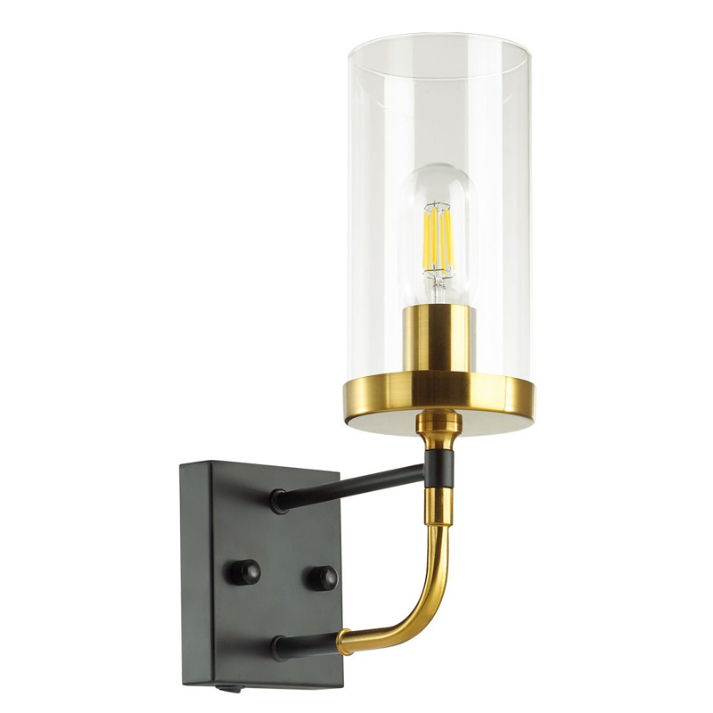 Бра Greger Sconce Прозрачный Глянцевое золото Черный Бра Greger Sconce Прозрачный Глянцевое золото Черный во Владивостоке | Loft Concept